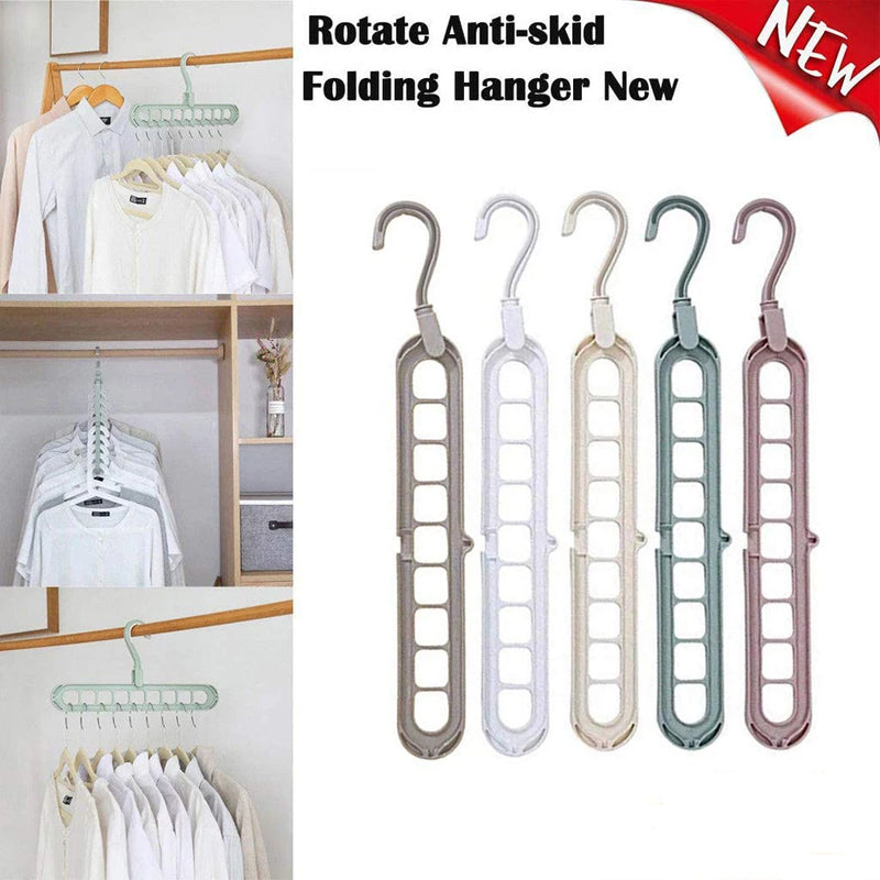 Cabides Magico 9 Furos Multi-dobrável Organizador